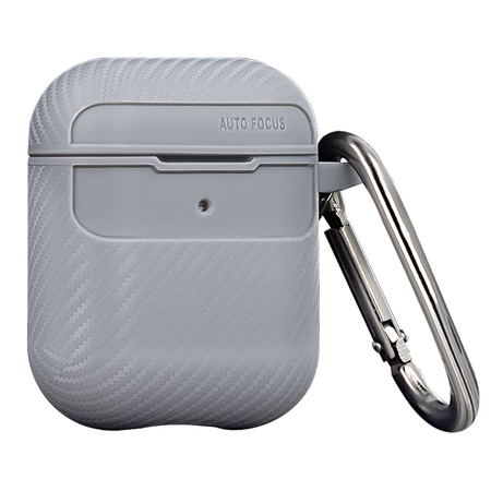 Etui Carbon do Airpods / Airpods 2 szare