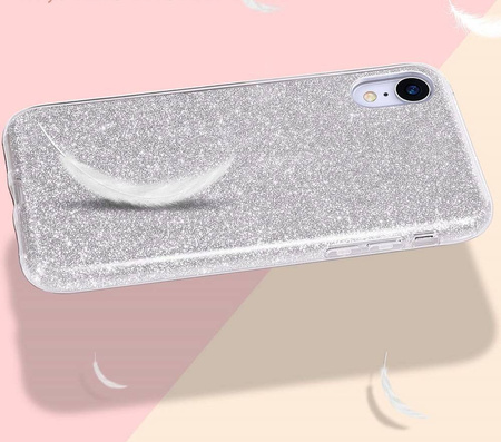 Nakładka Glitter 3w1 do Samsung A35 5G srebrna