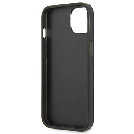 Oryginalne Etui IPHONE 14 PLUS Guess Hardcase Saffianotriangle Logo (GUHCP14MPSATLK) czarne