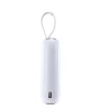 Joyroom mini powerbank 10000mAh Colorful Series 22.5W z 2 wbudowanymi kablami USB C i Lightning biały (JR-L012)