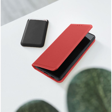 Kabura skórzana SMART PRO do IPHONE 15 bordowy