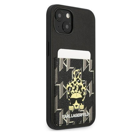 Schutzhülle IPHONE 13 Karl Lagerfeld Hardcase Karlimals Cardslot (KLHCP13MCANCNK) schwarz