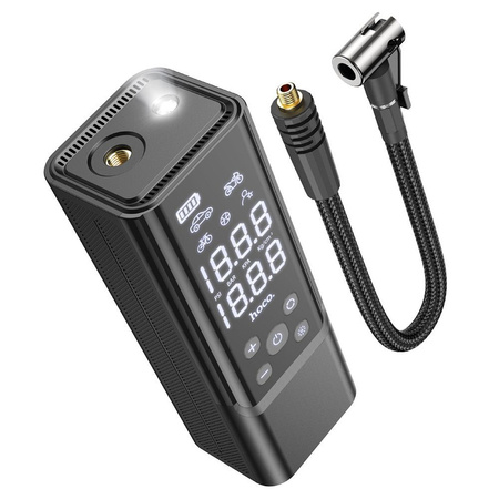 HOCO przenośny bezprzewodowy kompresor / sprężarka 5000mAh ZP7 czarny