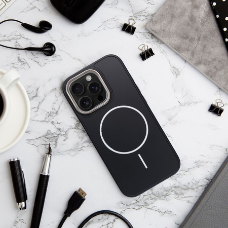 Futerał FRAME MAG COVER kompatybilny z MagSafe do IPHONE 12 czarny