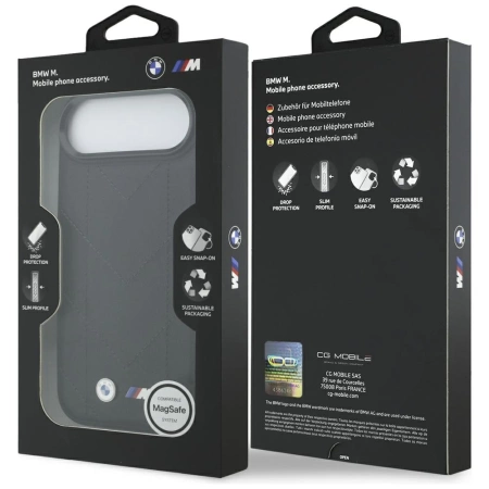 BMW M Quilted Logo MagSafe Case for iPhone 17 Air - Black