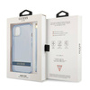 Case IPHONE 13 Guess Hardcase Translucent Stap (GUHCP13MHTSGSB) blue
