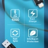 Wozinsky WNBAA 4in1 cable 2x USB-C 1x USB-A 1x Lightning 60W 1 m - black