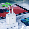 45W USB + USB-C T-PHOX GLORY Wall Charger, white