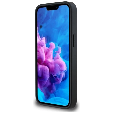 Karl Lagerfeld Monogramm Choupette Kopf Pin iPhone 16e Hülle - Schwarz