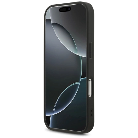 Etui Guess Fixed Glitter Big 4G na iPhone 17 Pro - czarne