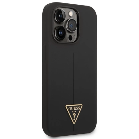 Guess GUHCP14XSLTGK iPhone 14 Pro Max 6.7&quot; black/black hardcase Silicone Triangle
