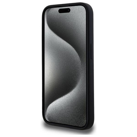 KARL LAGERFELD futerał do IPHONE 15 Pro kompatybilny z MagSafe KLHMP15LSKHPPLK (SIL KL Head Print) black