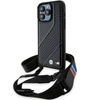 BMW M Edition Carbon Stripe &amp; Strap case for iPhone 15 Pro Max - black