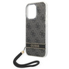 Original Handyhülle IPHONE 14 PRO Guess Hardcase 4G Print Strap (GUOHCP14LH4STK) schwarz