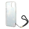 Original Handyhülle IPHONE 14 PLUS Guess Hardcase Flower Strap (GUOHCP14MHFLSB) blau