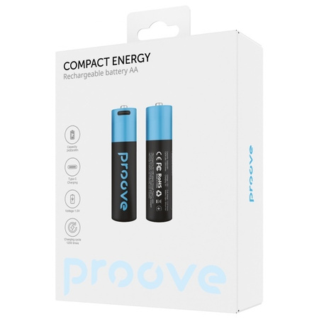 Proove Akumulatorki AA 2400mWh 2szt      czarny/black