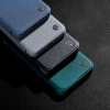 Nillkin Qin Cloth Pro Case Schutzhülle für iPhone 14 Pro Max, Kamera-Abdeckung, Holster-Abdeckung, Klapphülle, Blau
