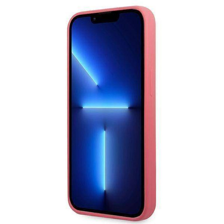 Karl Lagerfeld KLHCP13XSLMP1PI iPhone 13 Pro Max 6,7 &quot;Hardcase fuchsia / fuchsia Silicone Plaque
