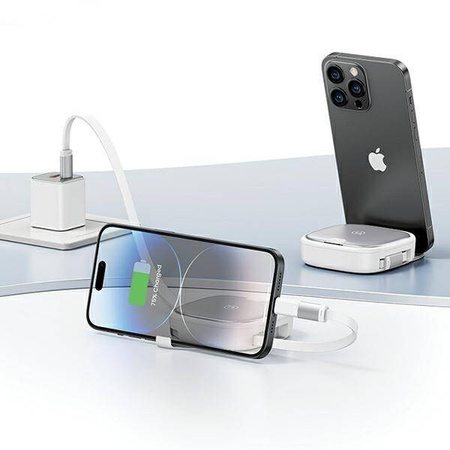 Kabel Rozwijany 3w1 60W z pudełkiem MicroUSB/USB-C/Lightning fioletowy/purple USAMS  SJ650USB03 (US-SJ650)