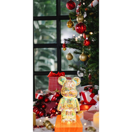 Lampka nocna LED 3D Miś Art Deco stojący L3GFBD