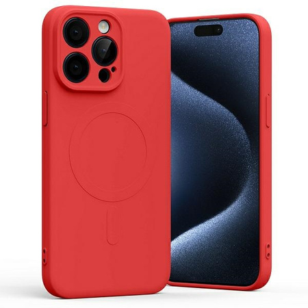 Mercury MagSafe Semi-Silicone iPhone 15Pro Max 6,7" czerwony /red