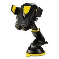 Remax Transformer RM-C26 teleskopowy uchwyt samochodowy na deskę rozdzielczą szybę czarno-żółty