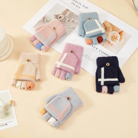 Winter-Telefonhandschuhe für Damen/Kinder – rosa