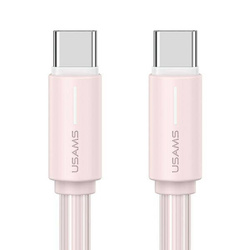 USAMS Kabel USB-C/USB-C 1m SJ734 różowy/pink YU Series SJ734USB04 (US-SJ734)