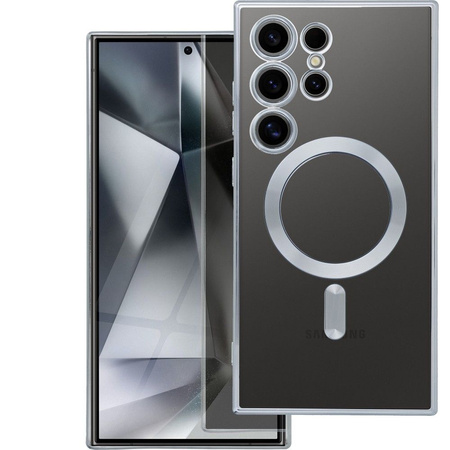 Futerał ELECTRO MAG COVER kompatybilny z MagSafe do SAMSUNG S25 Plus srebrny