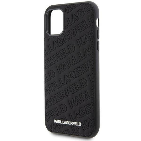 Oryginalne Etui KARL LAGERFELD Hardcase KLHCN61PQKPMK do iPhone 11 (Quilted K Pattern / czarny)