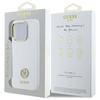 Original Case IPHONE 16 PRO Guess Hardcase Silicone Logo Strass 4G (GUHCP16LM4DGPH) white