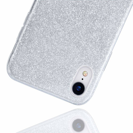 Nakładka Glitter 3w1 do Motorola Moto E22 / E22i srebrna