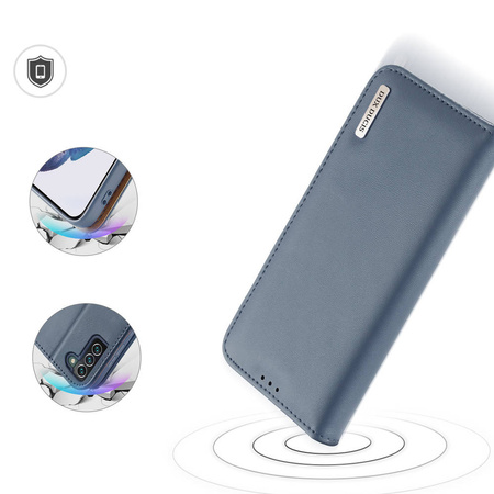 Dux Ducis Hivo Genuine Leather Bookcase type case for Samsung Galaxy S22+ (S22 Plus) blue