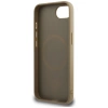Guess Grained Triangle MagSafe case for iPhone 16e - brown