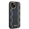 DKNY DKHMP15SPCPVSLK iPhone 15 / 14 / 13 6.1" czarny/black hardcase Leather Checkered Mono Pattern MagSafe