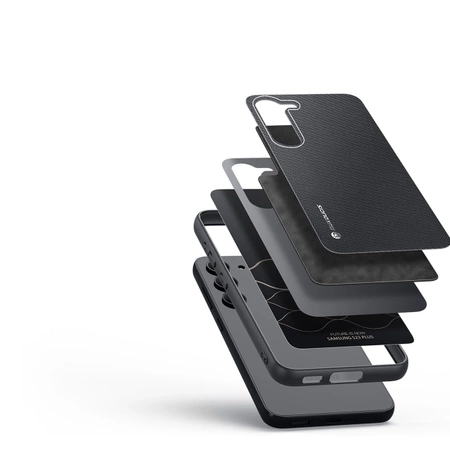 Dux Ducis Fino Hülle Samsung Galaxy S23+ Hülle mit Silikonrahmen schwarz