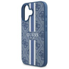 Original Case IPHONE 16 Guess Hardcase 4G Printed Stripes MagSafe (GUHMP16SP4RPSB) blue
