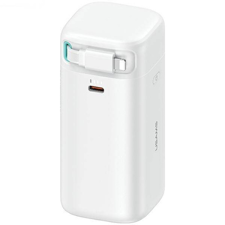 USAMS Powerbank ze zwijanym kablem Lightning 18000 mAh PD45W Fast Charge XMF Series biały/white 20KCD21702 (US-CD217)