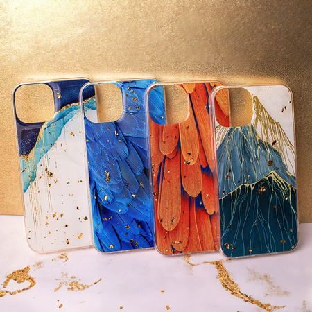 Nakładka Gold Glam do Xiaomi Redmi 14C 4G/ 14C 5G / Redmi A4 / POCO C75 pióra