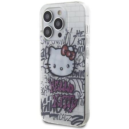 Hello Kitty IML Kitty On Bricks Graffiti case for iPhone 13 Pro / 13 - white