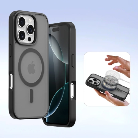 Dux Ducis Lawa Leather Case for iPhone 16 Pro Max - Black