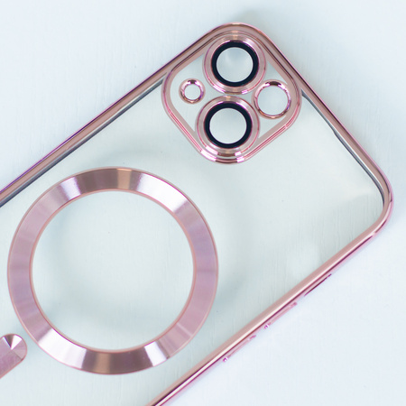 Nakładka Color Chrome Mag do iPhone 16 6,1&quot; różowo-złota