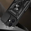 Etui Hybrid Armor Camshield na iPhone 17 pancerne z podstawką i osłoną aparatu - czarne