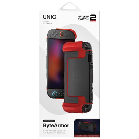 Etui UNIQ Hybrid Bytearmor do Nintendo Switch 2 czerwony