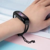 Metal bracelet for Xiaomi Mi Band 3 / 4 / 5 / 6 band strap - black