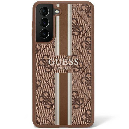 Guess 4G Printed Stripe - Etui Samsung Galaxy S23 (brązowy)