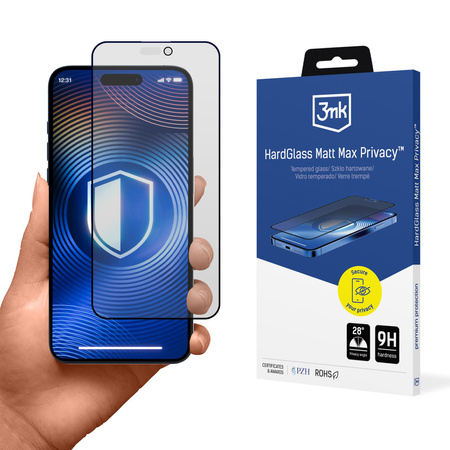 Apple Iphone 17 Pro Max - 3mk HardGlass Matt Max Privacy