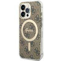 Guess GUHMP13LH4STW iPhone 13 Pro / 13 6.1" Braun/Braun Hardcase 4G MagSafe