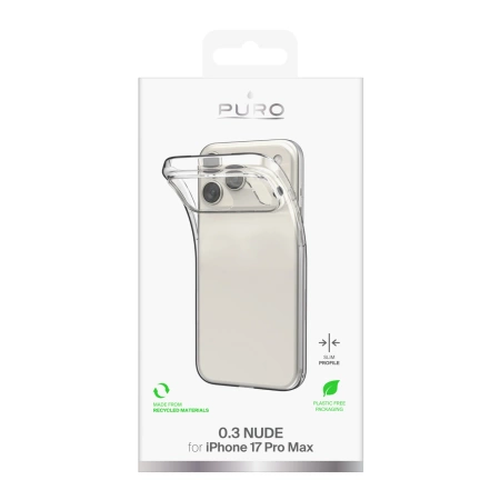 Puro 0.3 Nude Ultra-Slim TPU Case for iPhone 17 Pro Max - Transparent