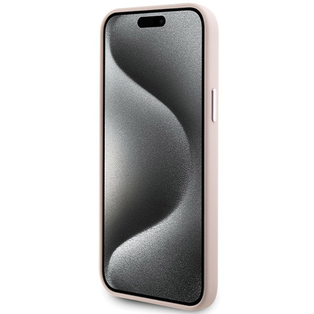 Etui Karl Lagerfeld Silicone Choupette Metal Pin na iPhone 15 Plus / 14 Plus - różowe